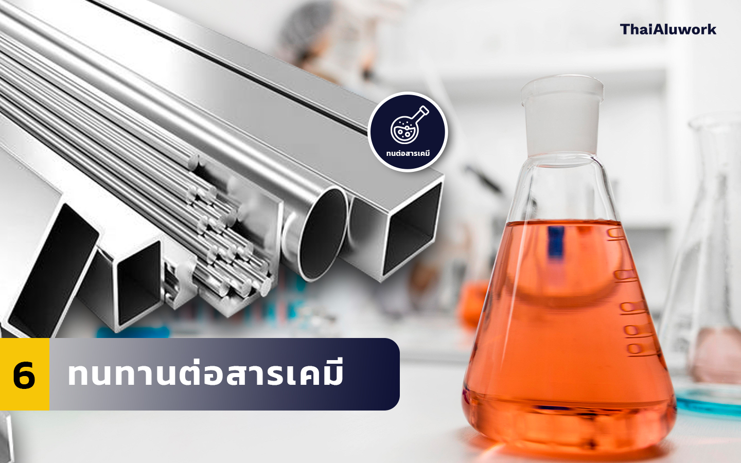 6. ทนทานต่อสารเคมี