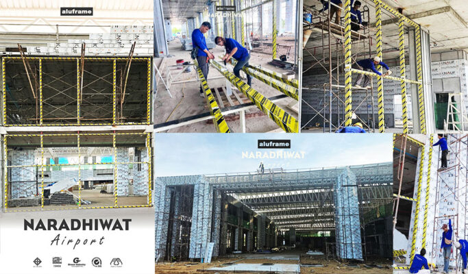 ปก-blog-บรรยากาศหน้างานติดตั้ง-ระบบ-Curtain-Wall-สนามบินนราธิวาส-