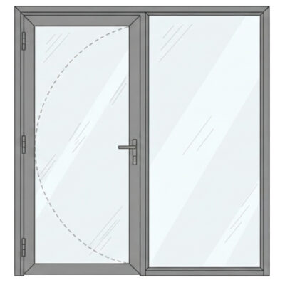 ชุดประตูบานเปิด-รูปแบบการเปิด-DOOR + FIXED