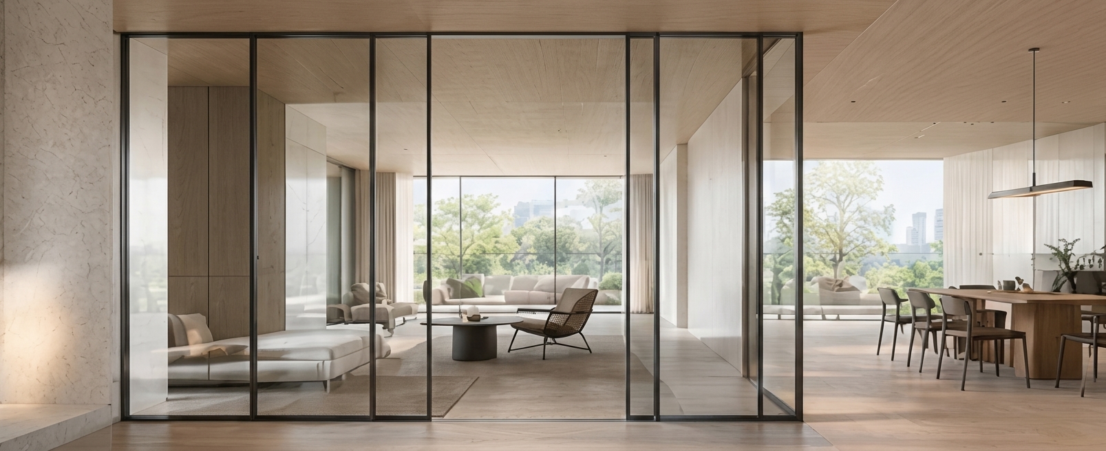 SEN Slim Interior System เฟรมอลูมิเนียมสลิมสำหรับงานภายในจาก aluframe