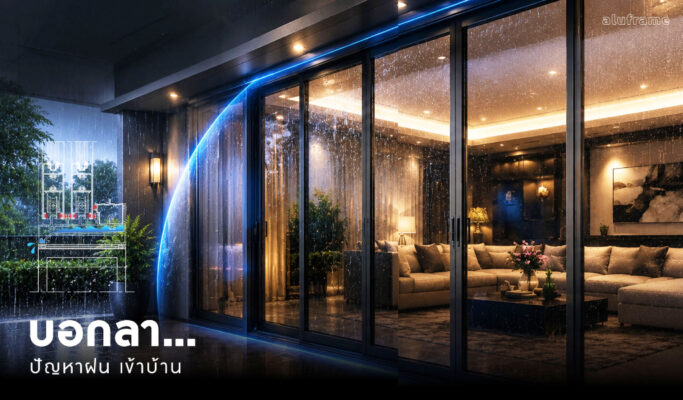 บอกลาปัญหาฝนเข้าบ้าน aluframe Modern Prime เฟรมล่างแบบ Hollow